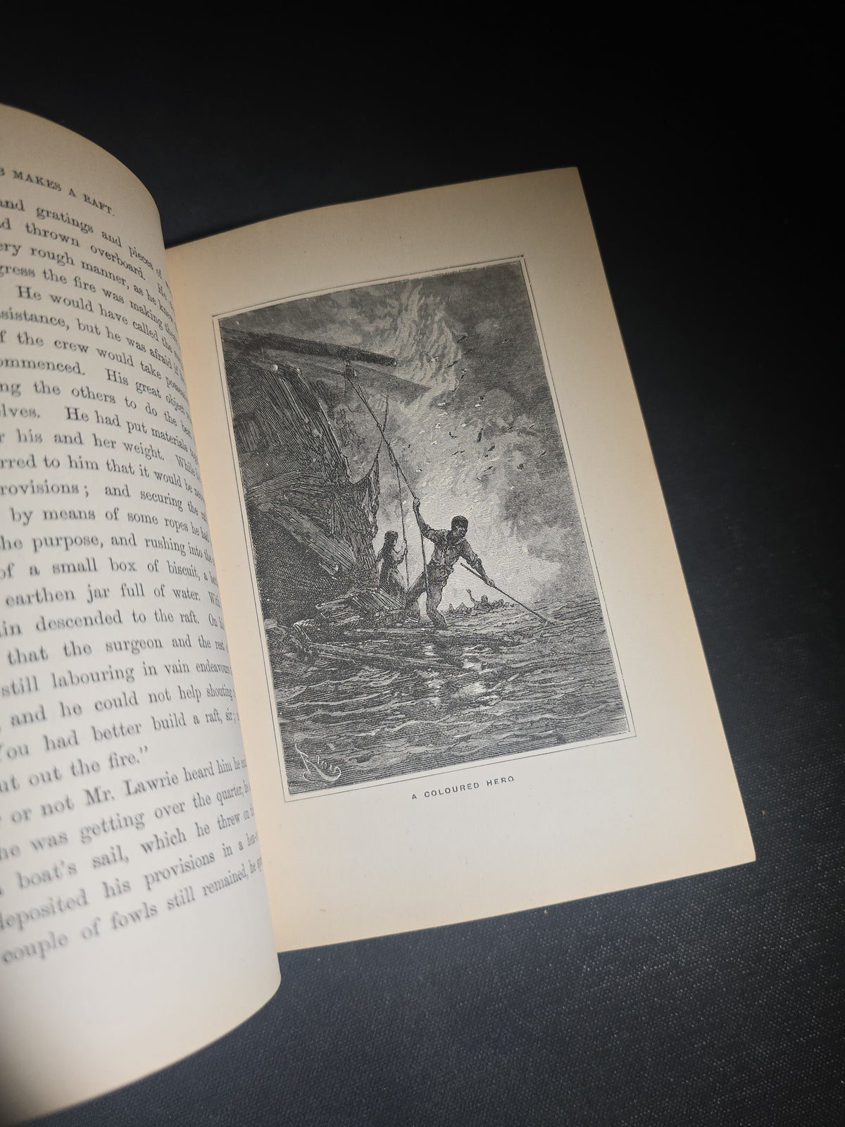 "The South Sea Whaler" Antique Whaling Adventure Book by W. H. G. Kingston, with 31 Engravings, Published by T. Nelson and Sons, London, 1892