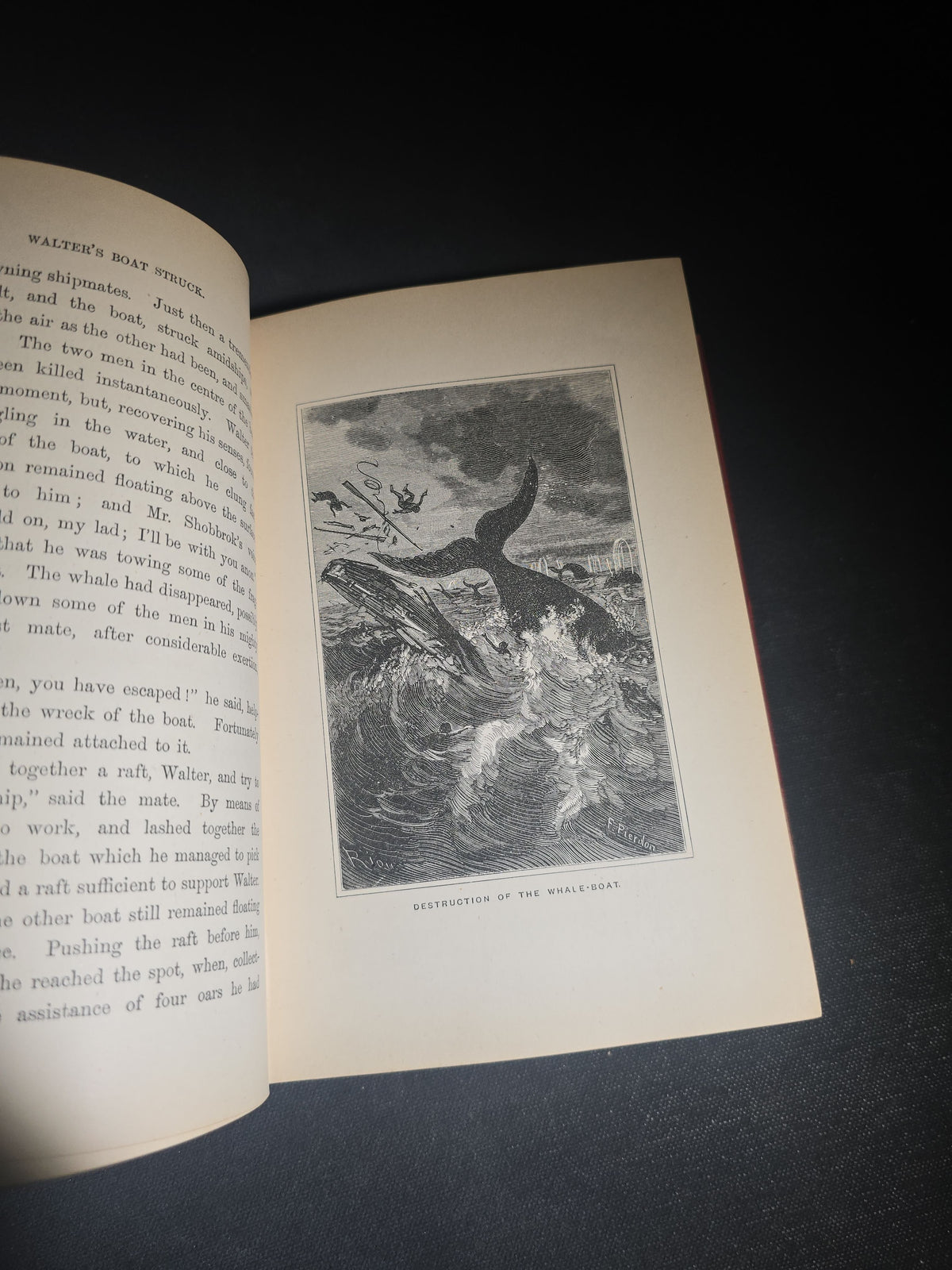 "The South Sea Whaler" Antique Whaling Adventure Book by W. H. G. Kingston, with 31 Engravings, Published by T. Nelson and Sons, London, 1892