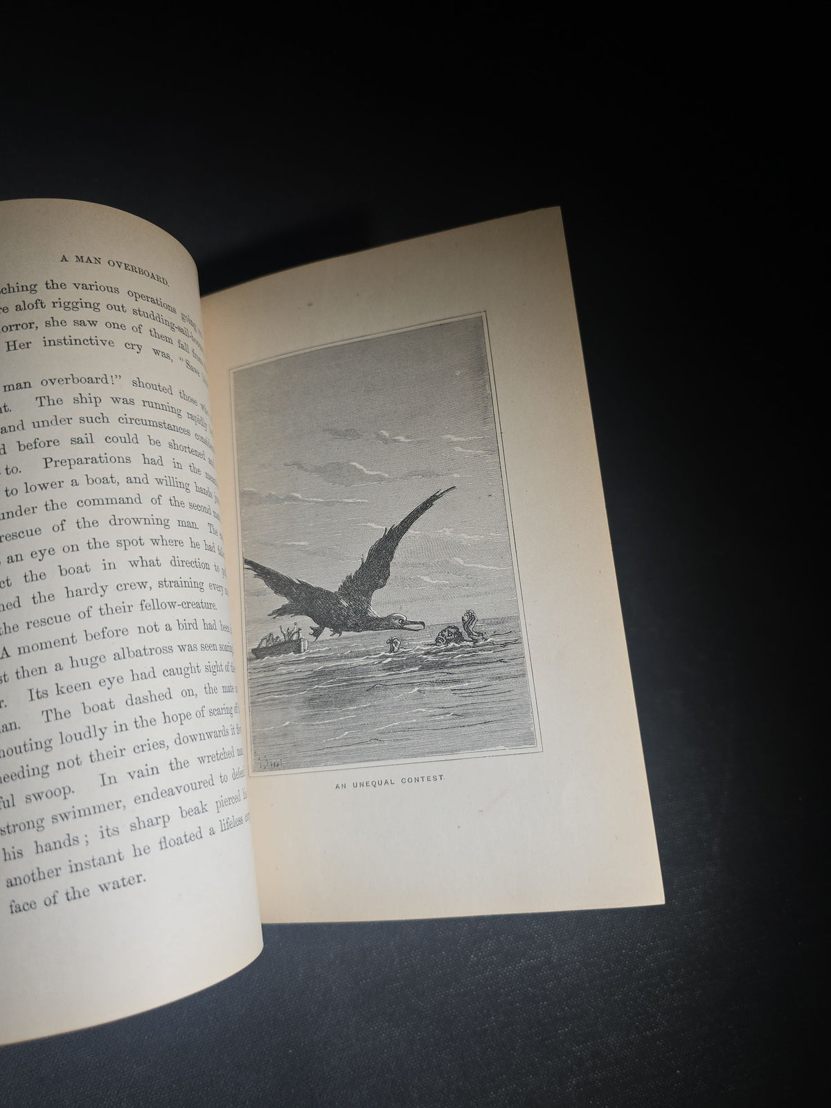 "The South Sea Whaler" Antique Whaling Adventure Book by W. H. G. Kingston, with 31 Engravings, Published by T. Nelson and Sons, London, 1892
