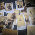 Lot 026 - Grouping of Antique Carte De Visite C.D.V. and Cabinet Card Photographs of Civil War Veterans and Rhode Island Military Figures with Handwritten Biographical Research Notes