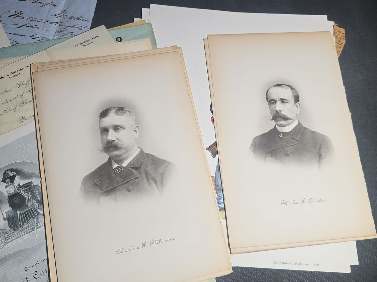 Antique and Vintage Rhode Island Grand Army of the Republic G.A.R. Ephemera Archive including Prescott Post No. 1, Arnold Post No. 4, Slocum Post No. 10, and George H. Browne Post No. 25, Providence and Pawtucket
