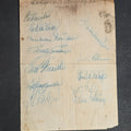 Lot 155 - Vintage Paper Sheet with Purported 1952 Brooklyn Dodgers Autographs Including Jackie Robinson, Pee Wee Reese, Duke Snider, Roy Campanella, Gil Hodges, Carl Furillo, Preacher Roe, Billy Cox, Ben Wade, and Clem Labine, 5-1/4" W x 7-1/8" H