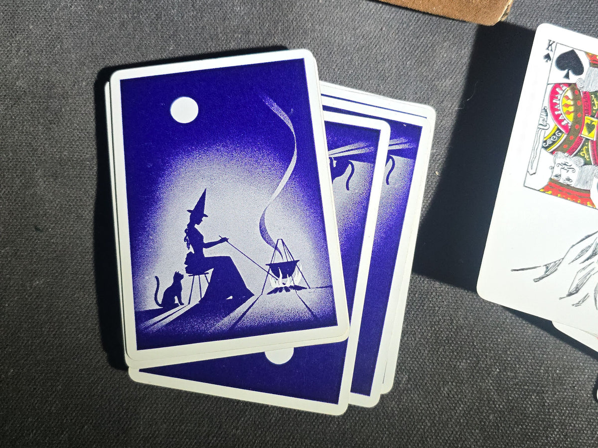 Vintage Gypsy Witch Fortune Telling Playing Cards in Box, Manufactured by The U.S. Playing Card Co., Cincinnati, Ohio, Missing One Card
