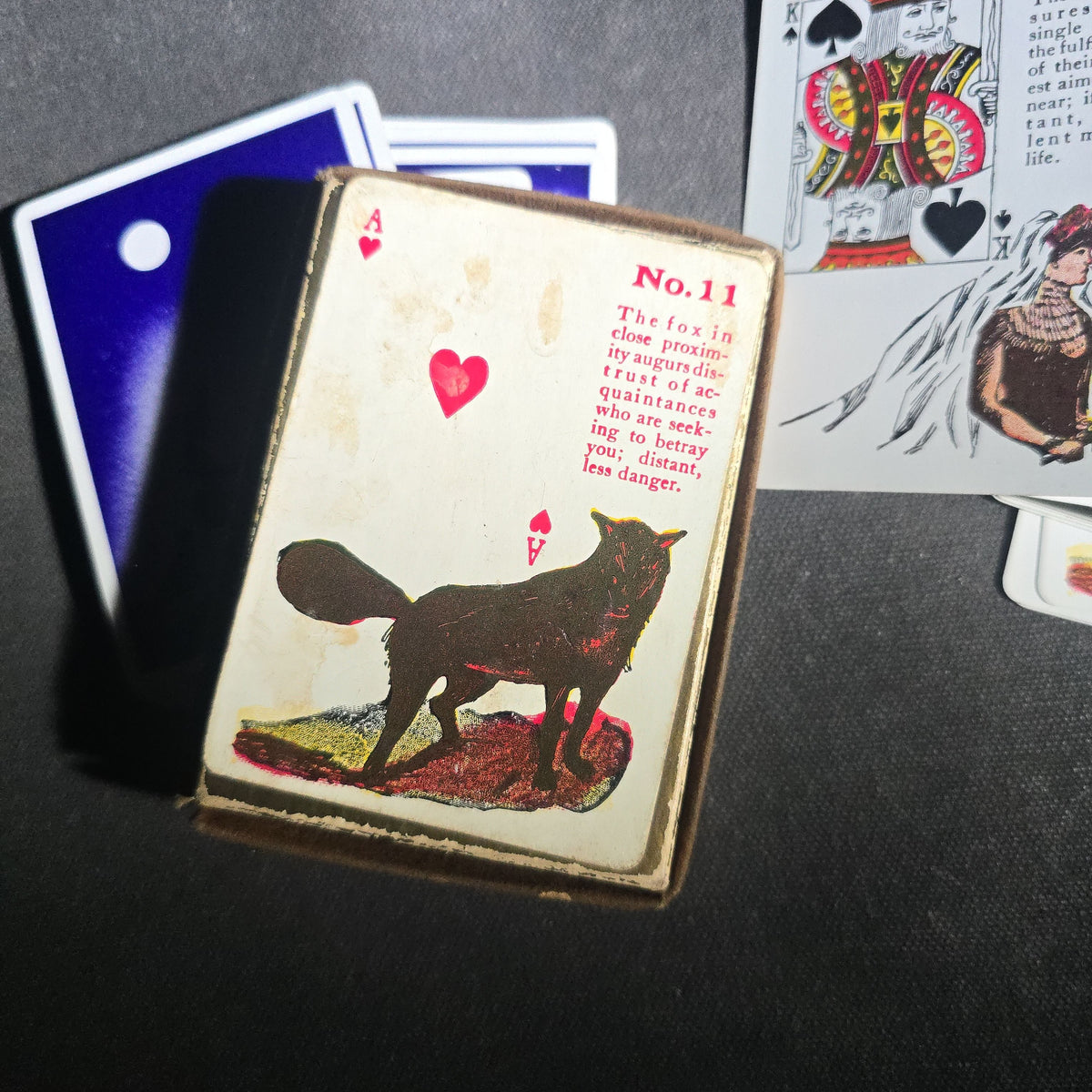Vintage Gypsy Witch Fortune Telling Playing Cards in Box, Manufactured by The U.S. Playing Card Co., Cincinnati, Ohio, Missing One Card