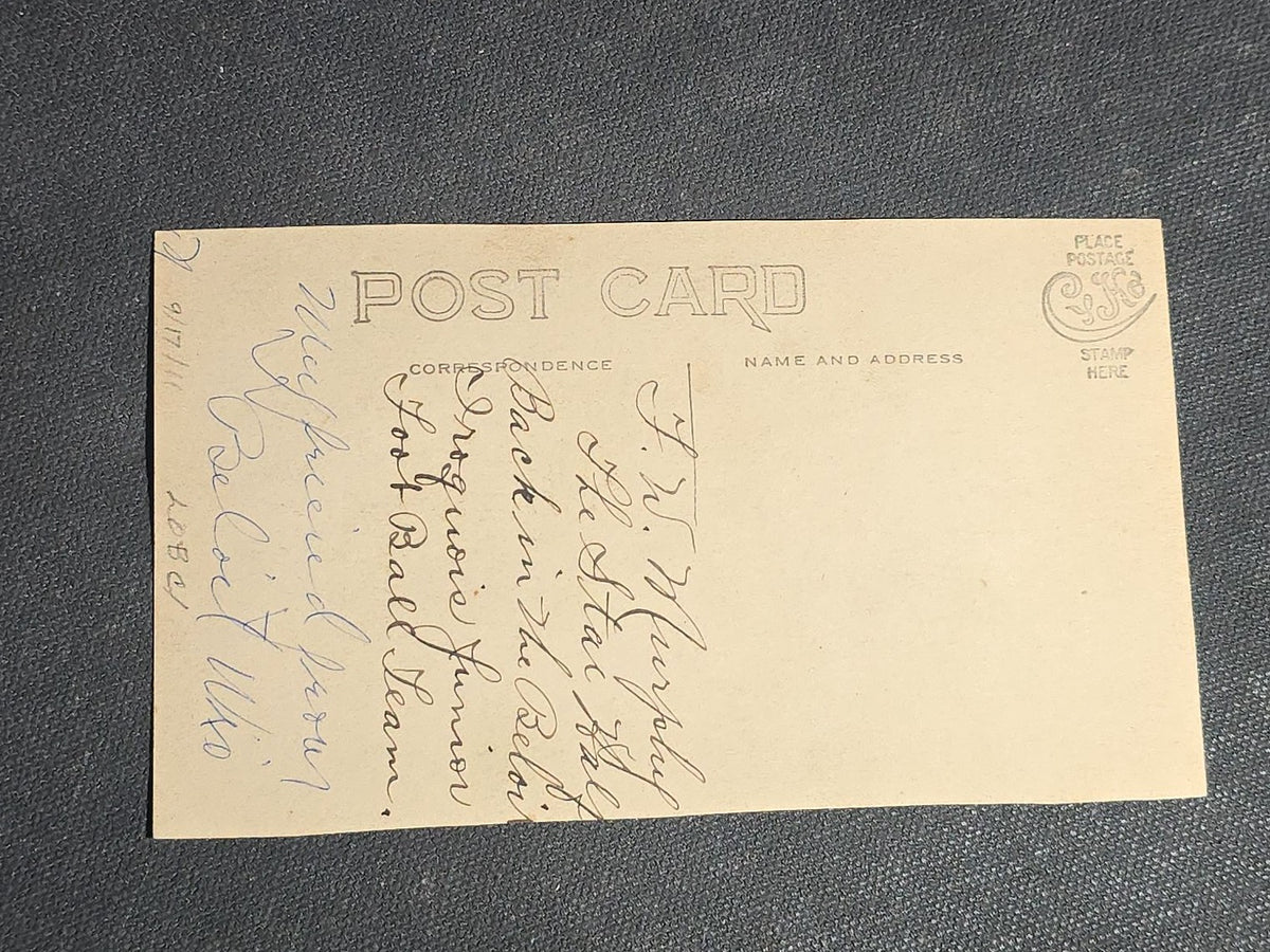 Grouping of Five Antique Sports Photographs including Three Real Photo Postcards R.P.P.C. of Early Football Players, Board-Mounted Football Player Portrait, and Board-Mounted Tennis Players Jessie Weston McGill and Nellie Jackson McWilliam