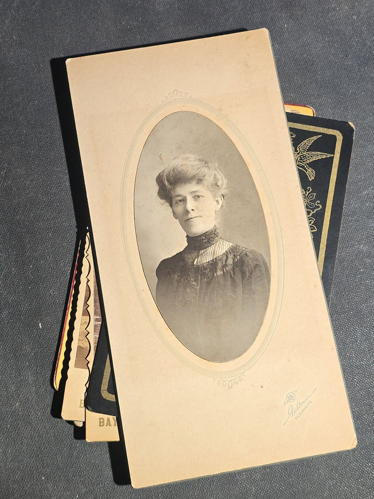 Grouping of 22 Antique Cabinet Card Photographs including Military Portraits, Clergy, Memorial Card, and Architectural Views, Photographed by Bayley & Murphy, Halifax, Nova Scotia and Others