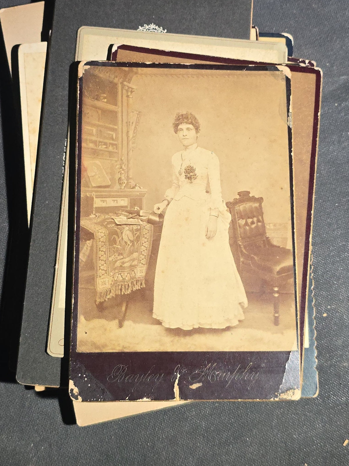Grouping of 22 Antique Cabinet Card Photographs including Military Portraits, Clergy, Memorial Card, and Architectural Views, Photographed by Bayley & Murphy, Halifax, Nova Scotia and Others