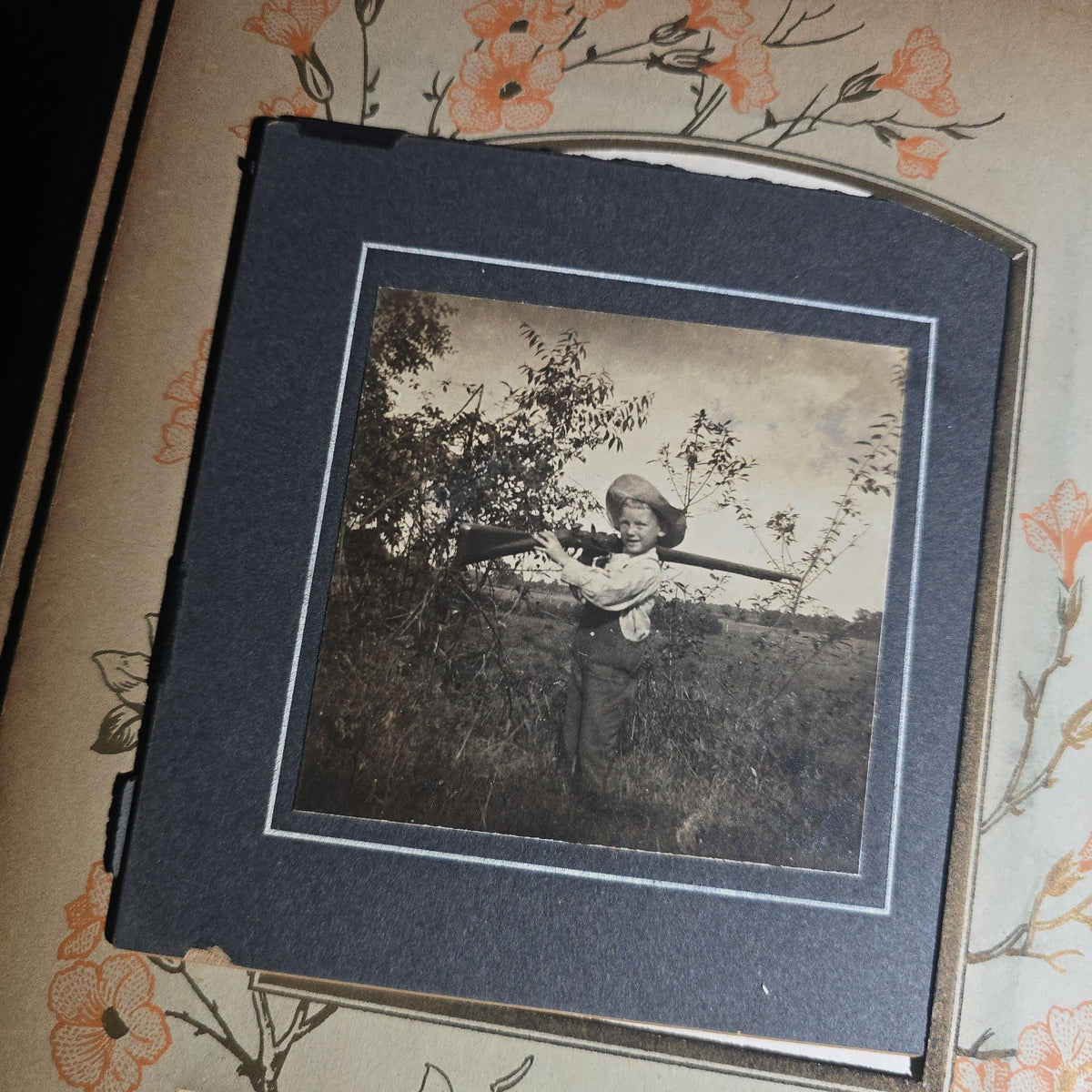 Antique Victorian Celluloid Cover Photo Album with Woman Holding Fan on Cover, Containing Cabinet Card Photographs, C.D.V.s, and Snapshot Photographs