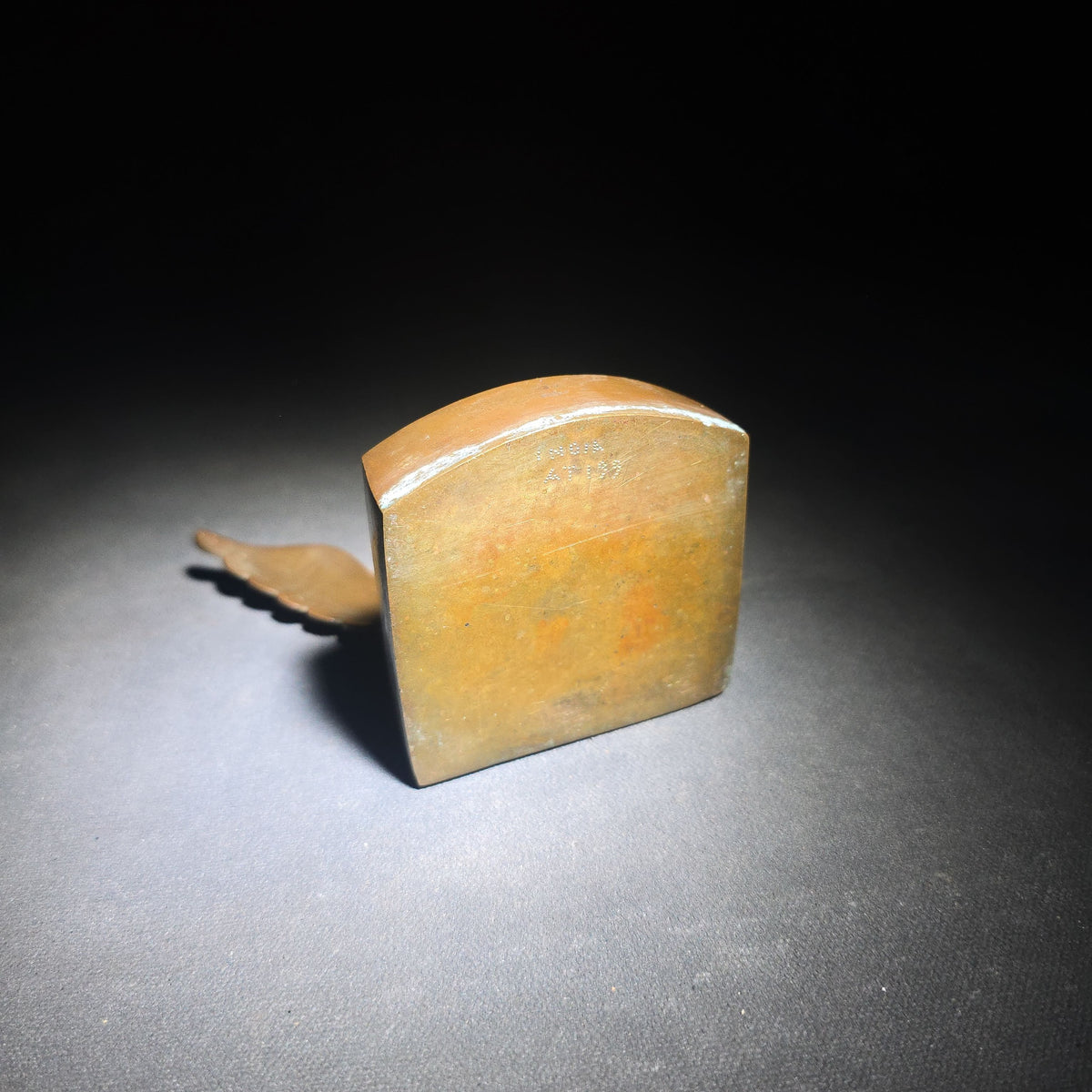 Vintage Bronze Figural Eagle Ashtray, Stamped India