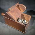 Lot 132 - Antique Wooden Fraternal Ballot Box with Clay Voting Balls, 14" L