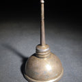 Lot 078 - Vintage Tiffany & Co. Sterling Silver Miniature Oil Can Engraved "Happy 25th Gale and Gloria", 2-1/4" L x 4" H, Total Weight 41.11 g