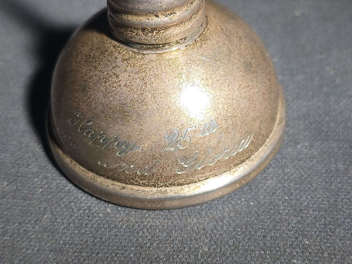 Vintage Tiffany & Co. Sterling Silver Miniature Oil Can Engraved "Happy 25th Gale and Gloria"