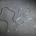Lot 095 - Pair of Vintage Sterling Silver Herringbone Chain Necklaces, Made in Italy by Milor, Total Weight 31.32 g