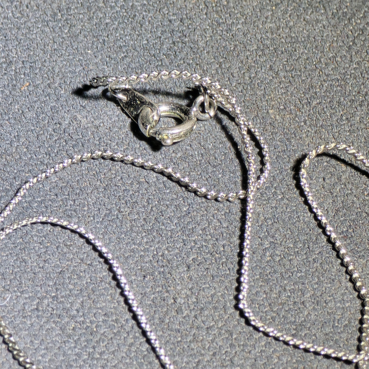 Vintage Sterling Silver Snowflake Pendant Necklace with Round and Baguette-Cut Clear Stones on Box Chain
