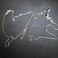 Lot 096 - Pair of Vintage Sterling Silver Rope Chain Necklaces with Adjustable Bolo Clasps, Marked 925y, Total Weight 8.01 g