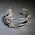 Lot 091 - Vintage Taxco Sterling Silver Cuff Bracelet with Twisted Wire and Ball Accents, 2-1/4" W, Total Weight 19.16 g