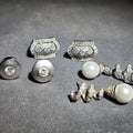 Lot 102 - Grouping of Three Pairs of Vintage Sterling Silver Earrings Including Filigree Clip-Ons with Clear Stones, Spiral Drop Earrings with Faux Pearls, and Brushed Dome Studs with Center Stones, Total Weight 17.86 g