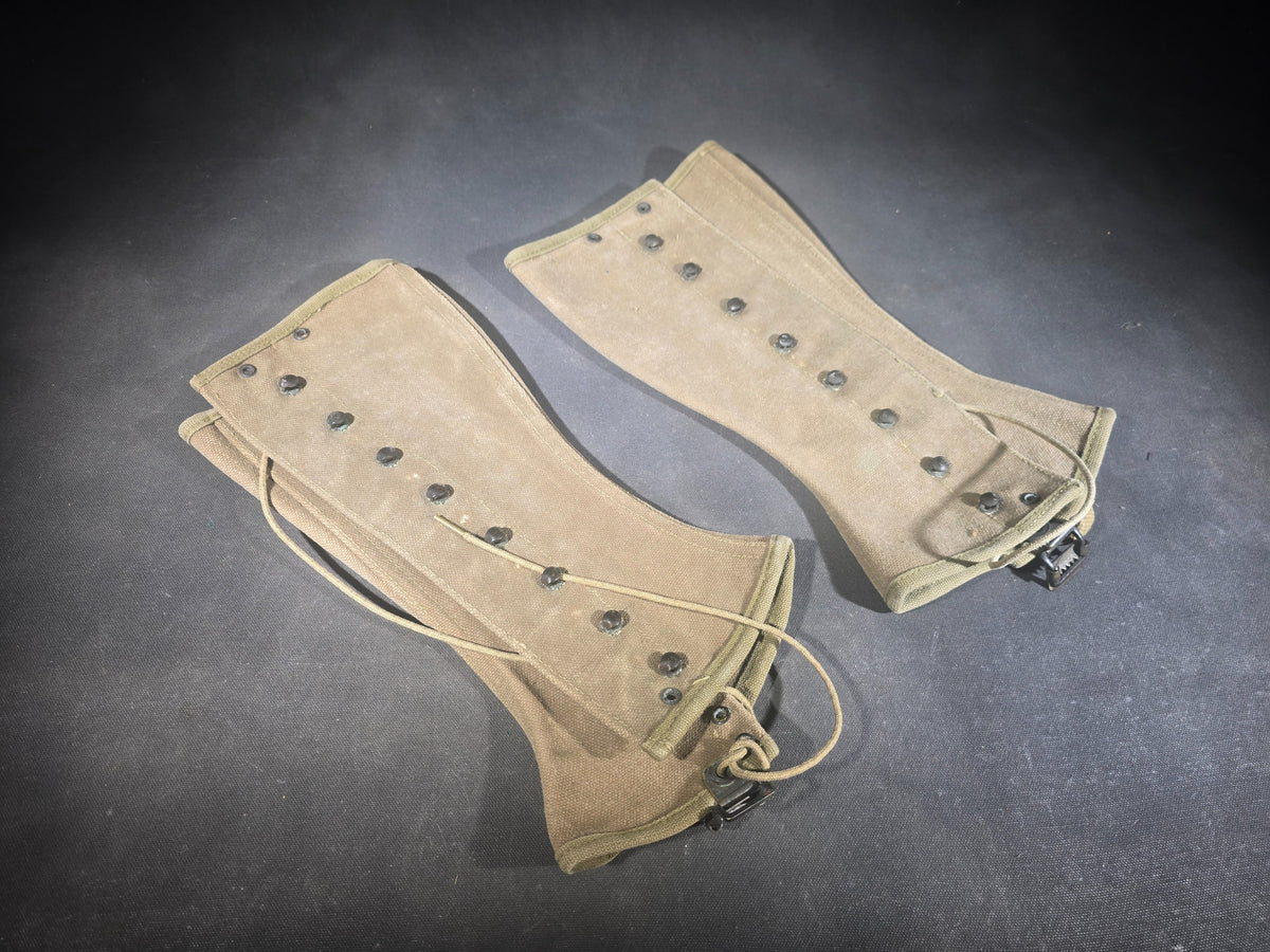 Pair of Vintage U.S. Military M-1938 Canvas Leggings, Circa 1942
