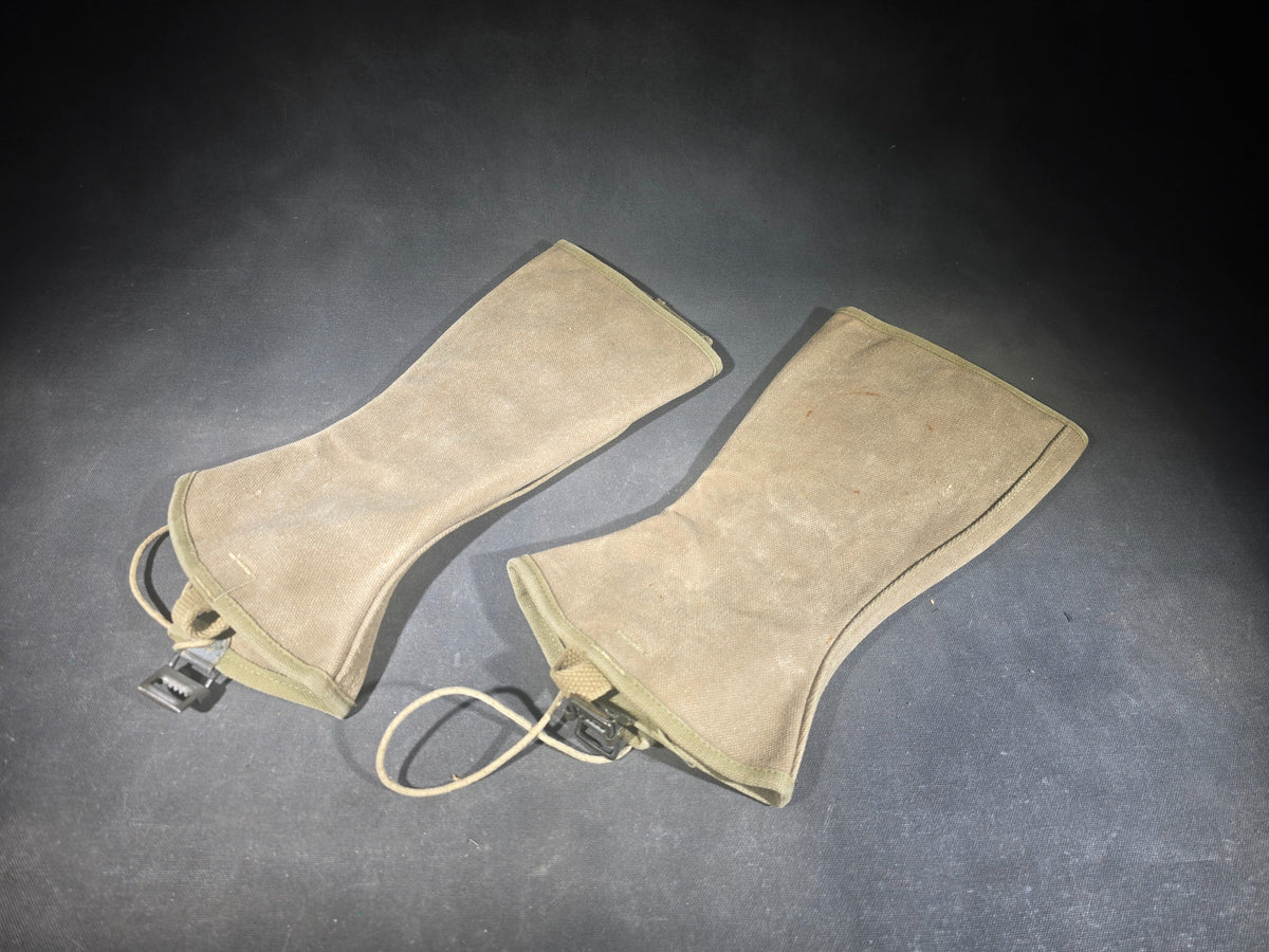 Pair of Vintage U.S. Military M-1938 Canvas Leggings, Circa 1942