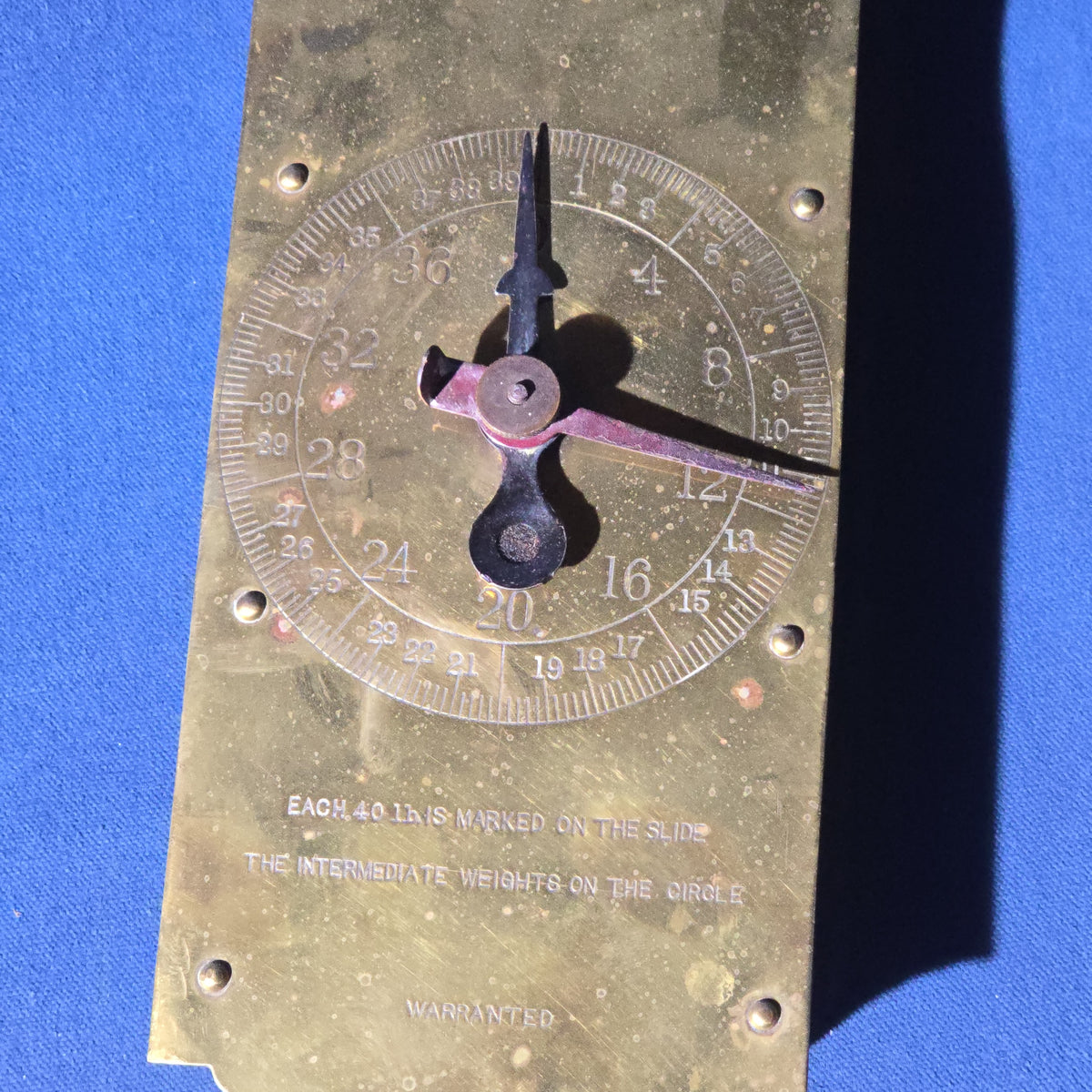 Antique Chatillon's Improved Circular Spring Balance Brass Milk Scale, 120 Lb. Capacity