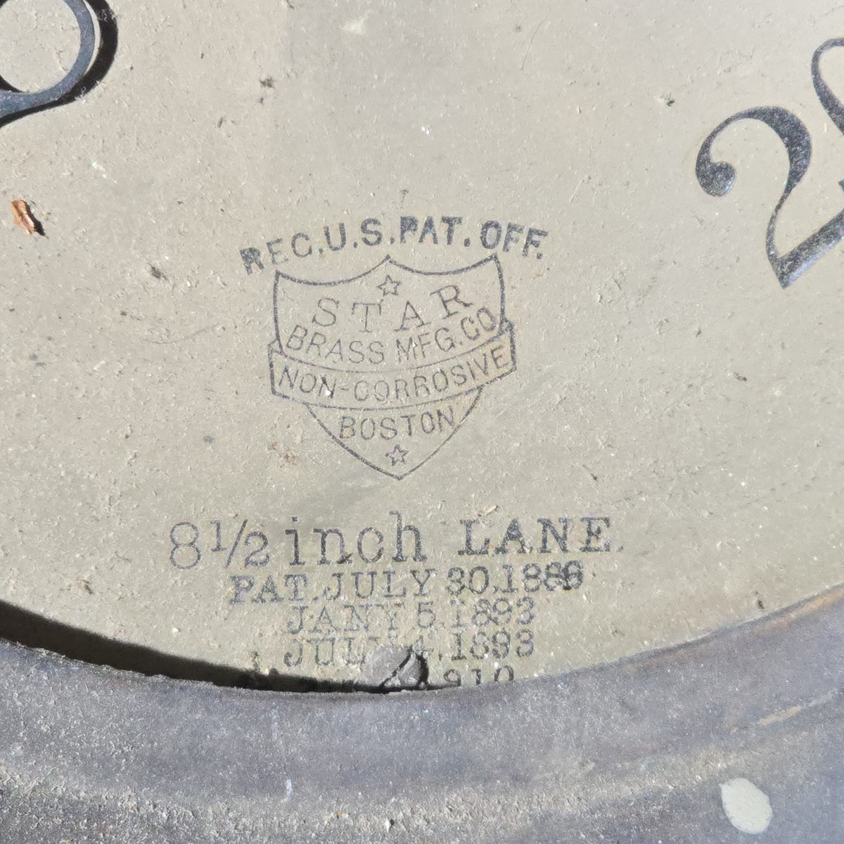 Antique Industrial Pressure Gauge, The Bigelow Co., New Haven, Connecticut, Manufactured by Star Brass Mfg. Co., Boston, Massachusetts