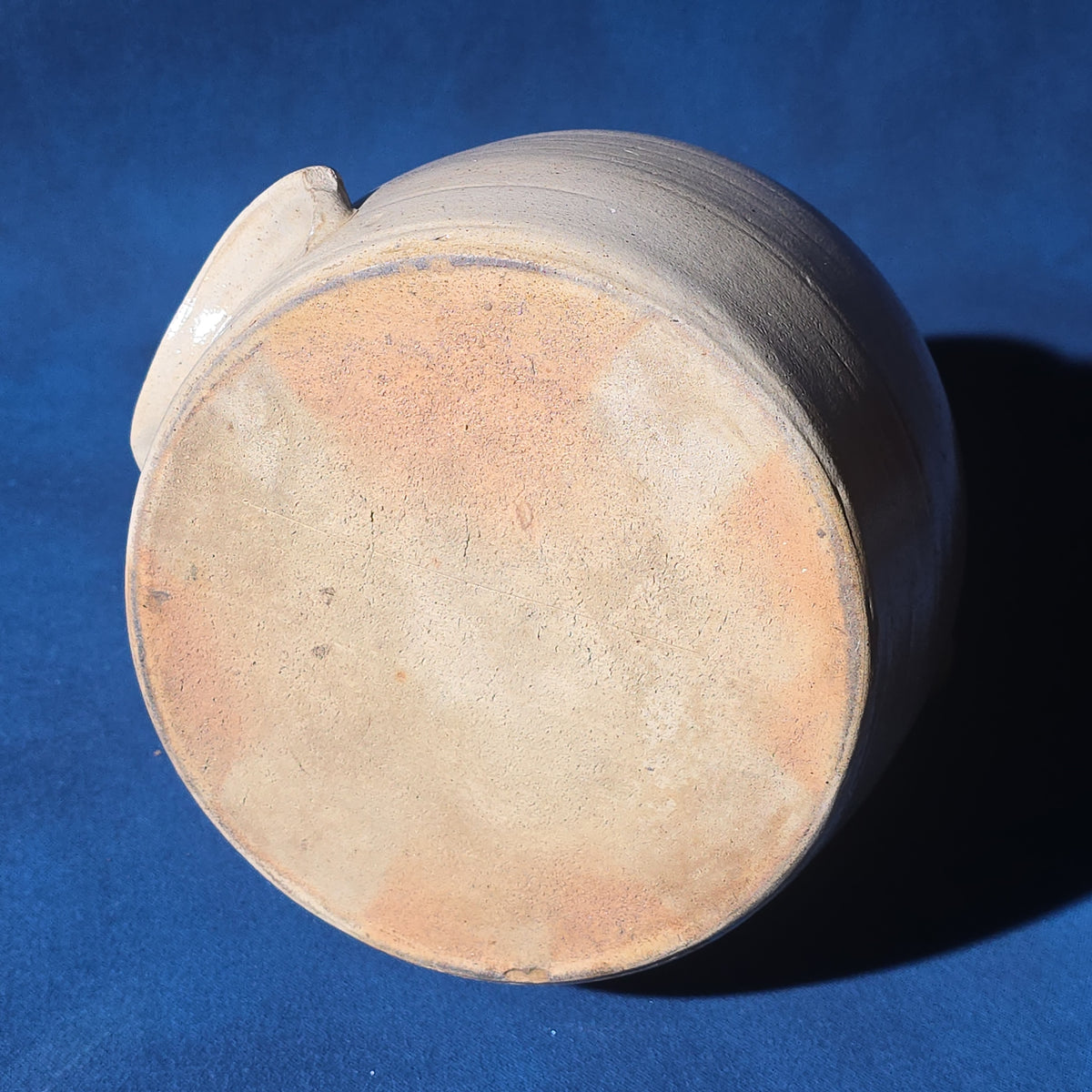 Antique Four-Gallon Stoneware Batter Pail, Manufactured by E. & L. P. Norton, Bennington, Vermont, Note Damage