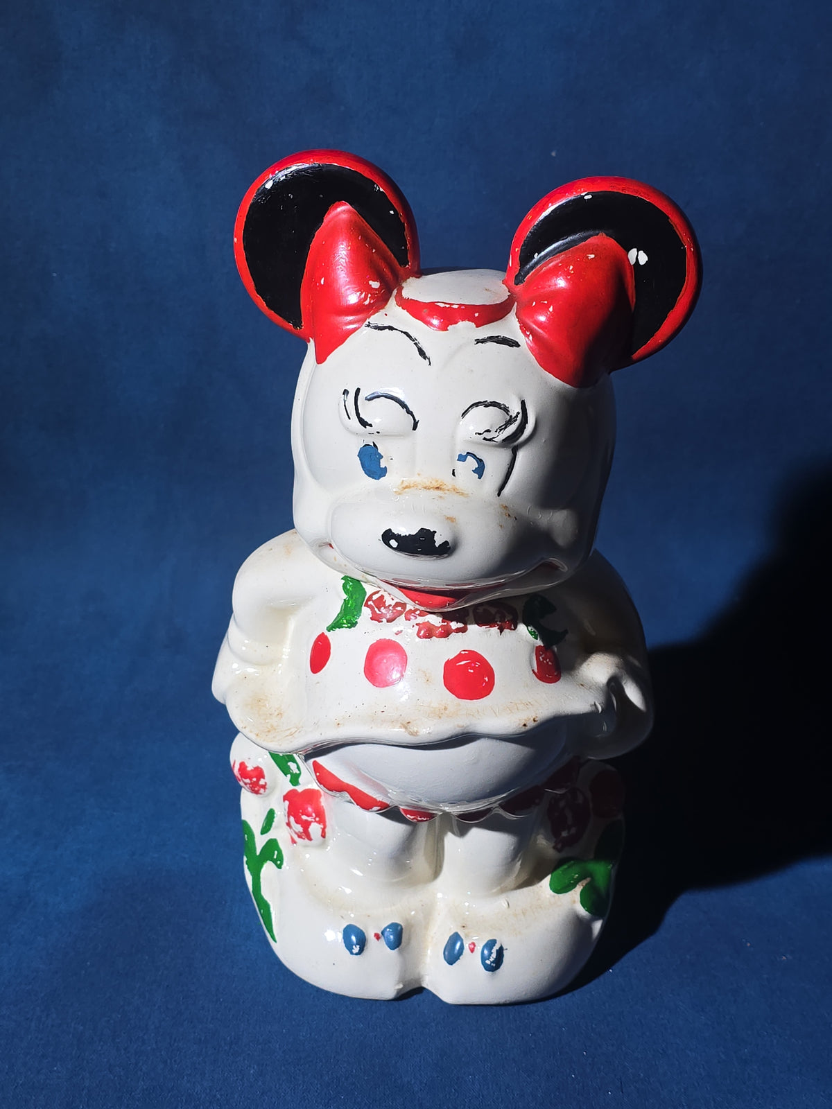 Vintage Mickey and Minnie Mouse "Turnabout" Cookie Jar