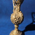 Lot 186 - Antique Cast Iron Decorative Ewer with Gold-Painted Finish, 12" H