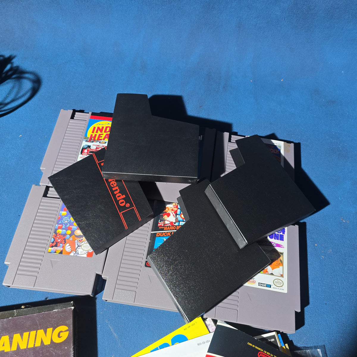 Vintage Nintendo Entertainment System NES-001 Console with Two Controllers, 15 Game Cartridges, NES Cleaning Kit, and Carrying Case
