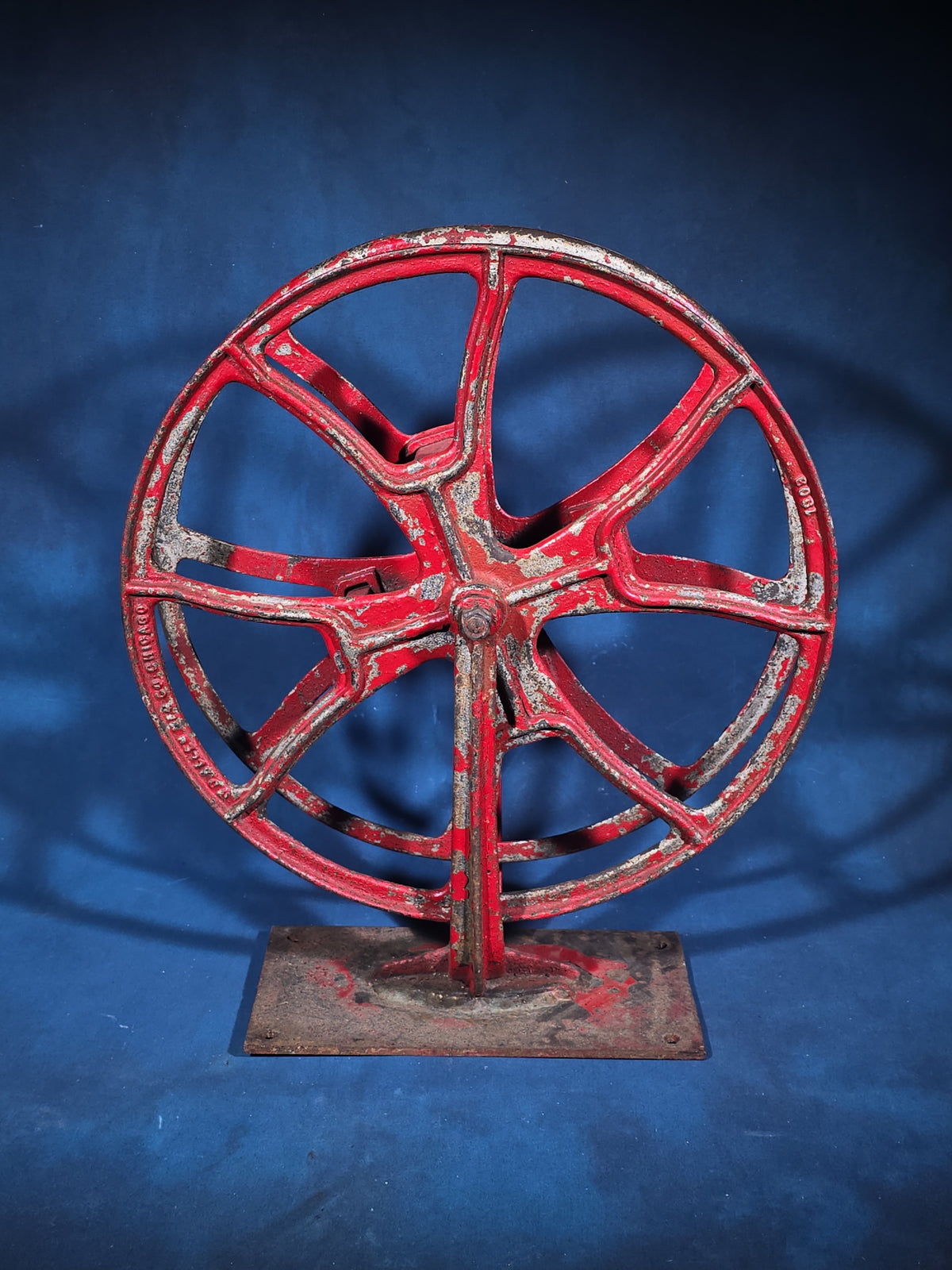Antique Cast Iron Fire Hose Reel, Manufactured by W.D. Allen Mfg. Co., Chicago, Illinois, 1892