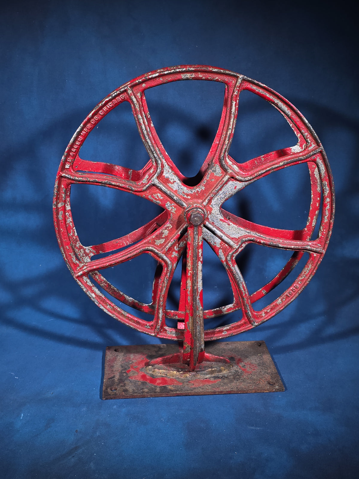 Antique Cast Iron Fire Hose Reel, Manufactured by W.D. Allen Mfg. Co., Chicago, Illinois, 1892