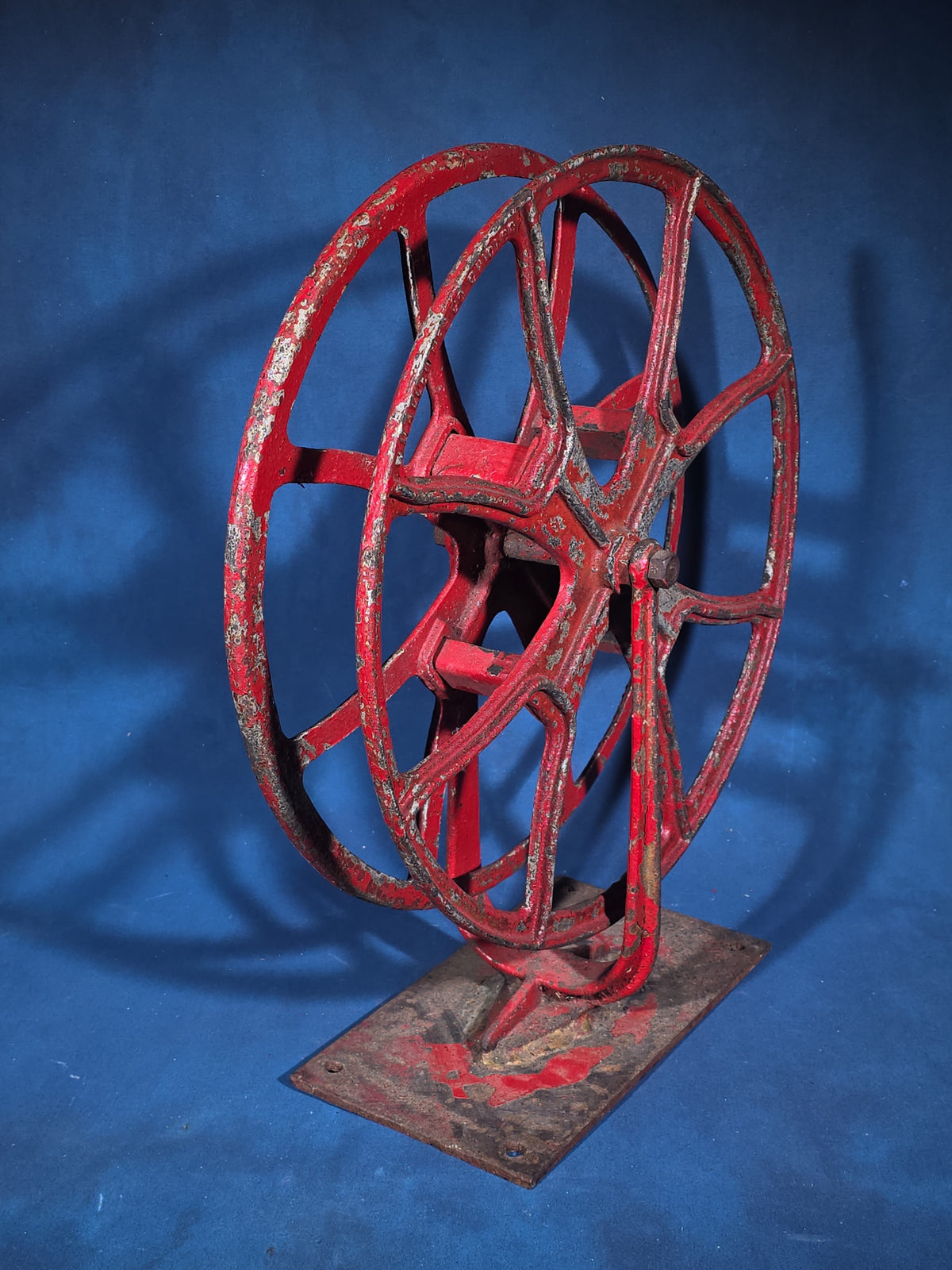 Antique Cast Iron Fire Hose Reel, Manufactured by W.D. Allen Mfg. Co., Chicago, Illinois, 1892