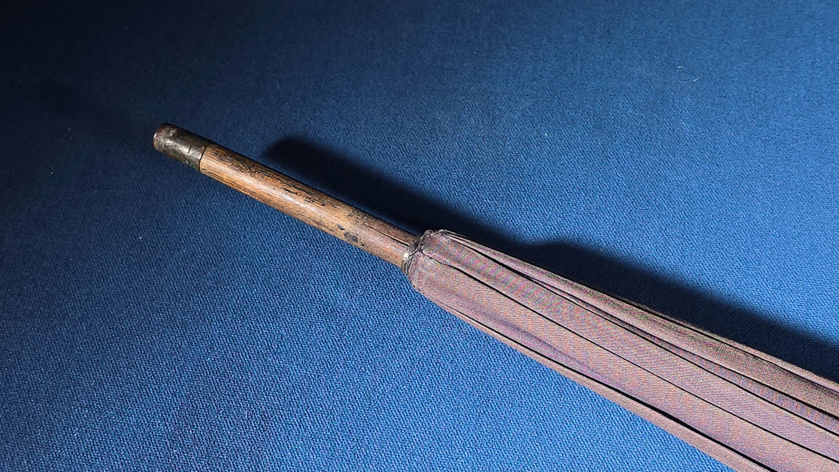 Antique Parasol with Ornate Repousse Metal Handle