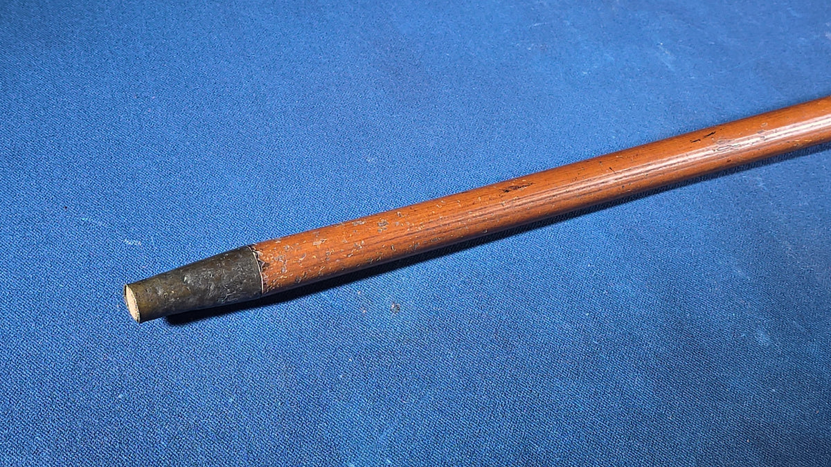 Antique Ivory-Topped Walking Cane Inscribed "A. Burnham, Pembroke, N.H."
