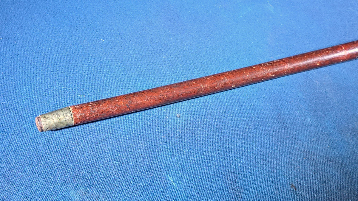 Antique Wooden Walking Cane with Sterling Silver Icicle Motif Knob Handle, Marked T.F.S. & Co. Sterling