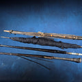 Lot 060 - Grouping of Four Antique Parasols and Umbrellas with Ornate Handles Including Mother of Pearl, 800 Silver, and Sterling Silver Examples