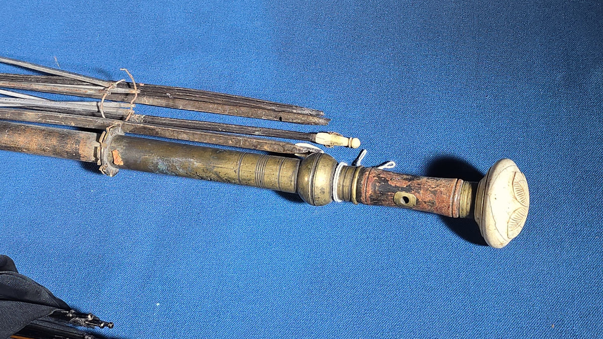Grouping of Four Antique Parasols and Umbrellas with Ornate Handles including Mother of Pearl, 800 Silver, and Sterling Silver Examples