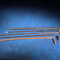 Lot 063 - Grouping of Five Antique and Vintage Walking Canes Including Tripod Cane, Sterling Silver-Mounted Examples, and Bamboo