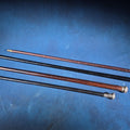 Lot 064 - Grouping of Four Antique and Vintage Walking Canes Including Sterling Silver-Topped and Metal-Topped Examples