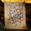 Lot 007 - Antique Large Floral Needlepoint Carpet, 108" W x 144" H