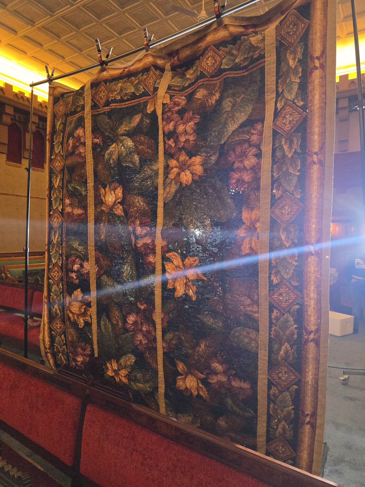 Antique Large Floral Needlepoint Carpet