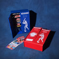 Lot 173 - Pair of Vintage Baseball Card Locker Storage Cases with Baseball Cards and Dice, 10-3/4" H each