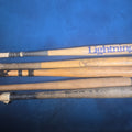 Lot 177 - Grouping of Five Vintage Wood Softball Bats Including Louisville Slugger and Official Lightning
