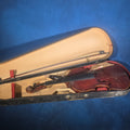 Lot 191 - Antique Replica Violin Labeled "Antonius Stradivarius Cremonensis Faciebat Anno 1736" With Bow in Wooden Case, for Parts or Repair