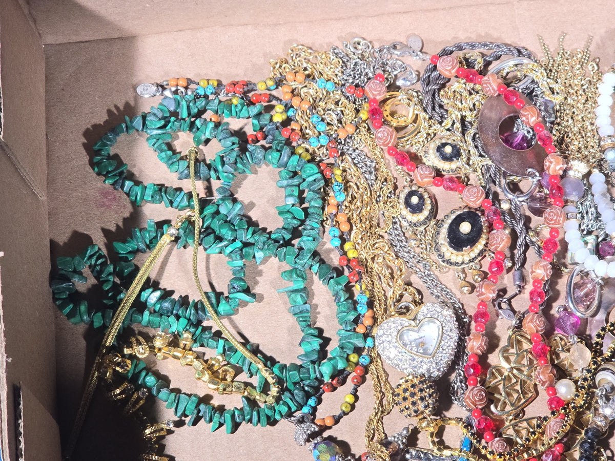 Vintage Costume Jewelry Tray Lot with Necklaces