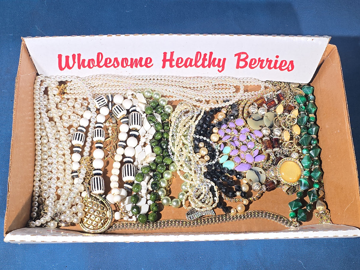 Vintage Costume Jewelry Tray Lot with Necklaces