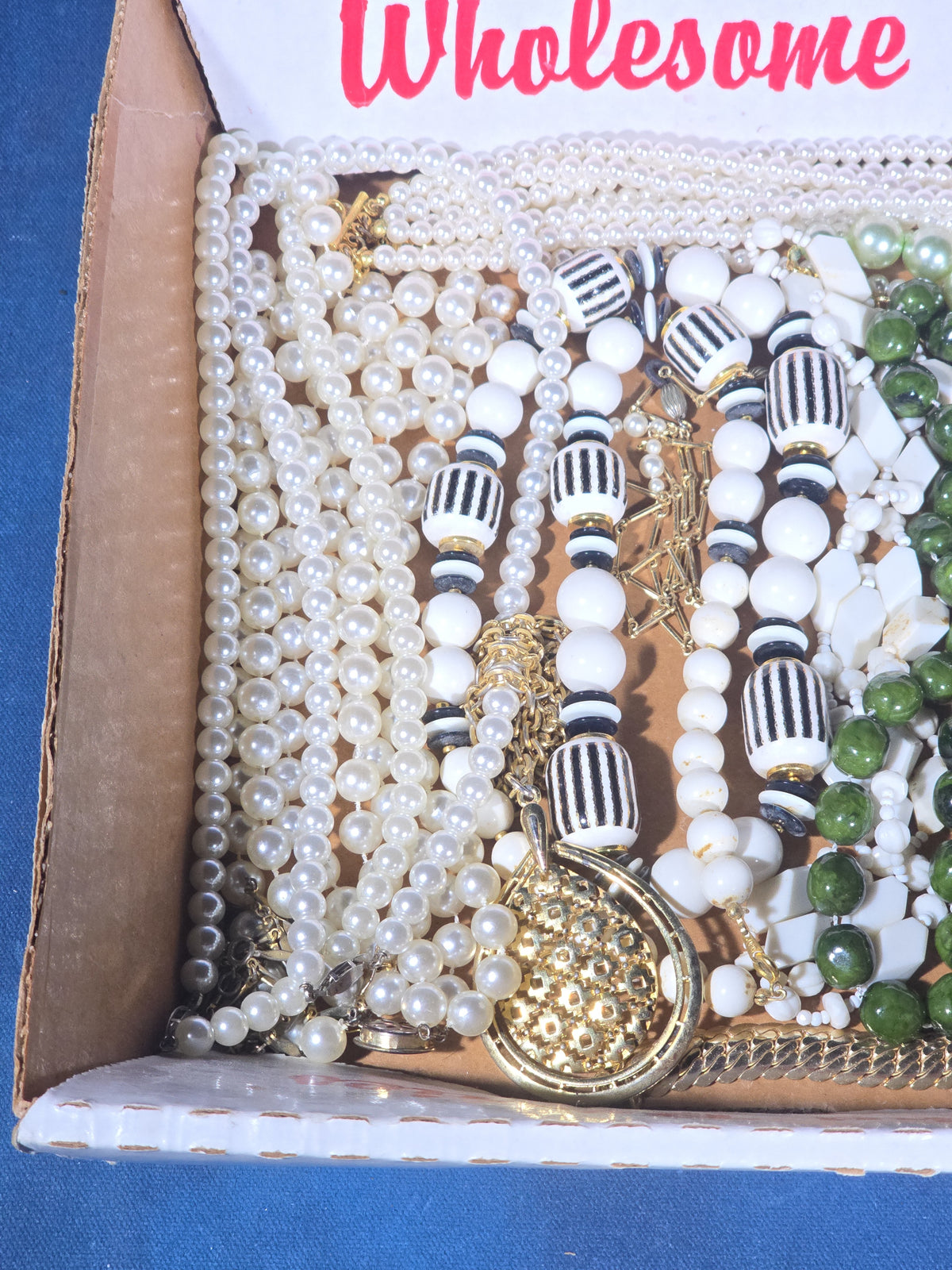Vintage Costume Jewelry Tray Lot with Necklaces