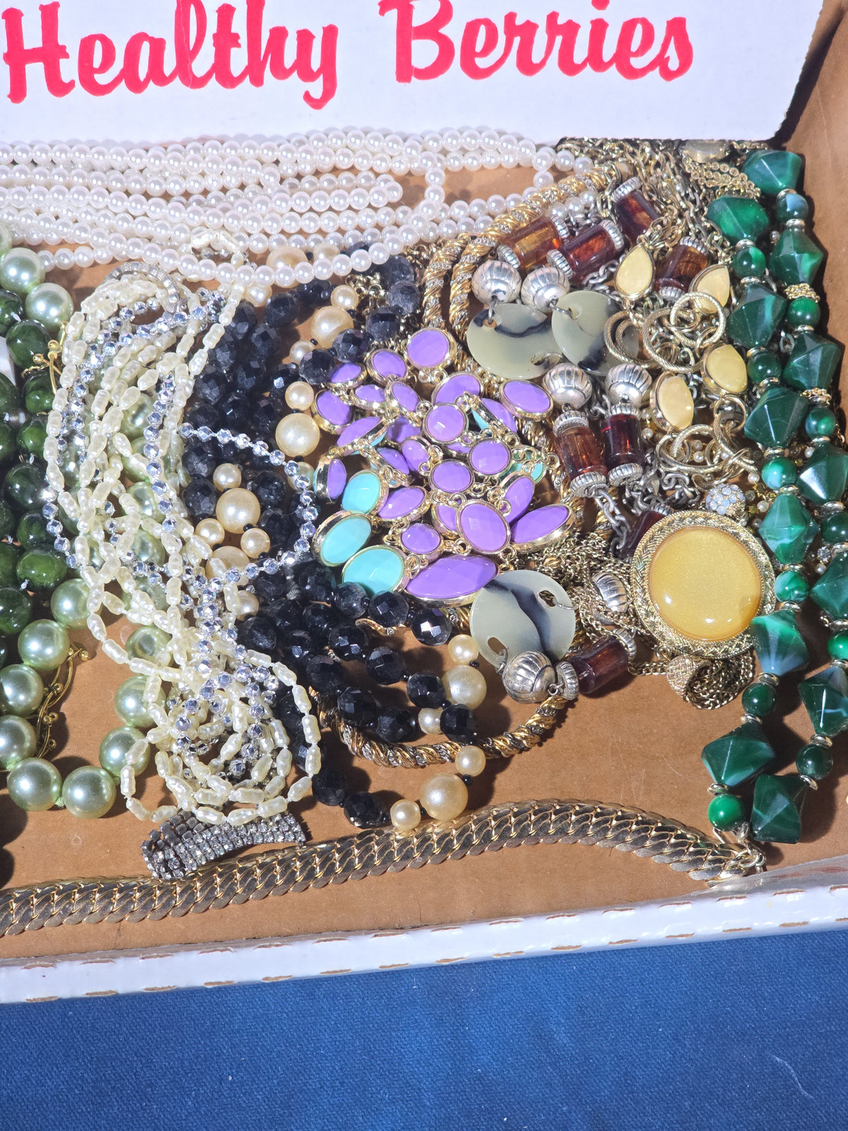 Vintage Costume Jewelry Tray Lot with Necklaces