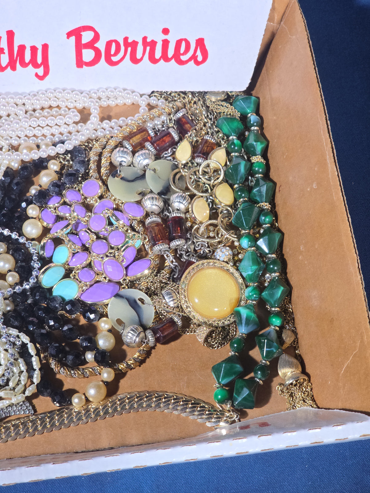 Vintage Costume Jewelry Tray Lot with Necklaces