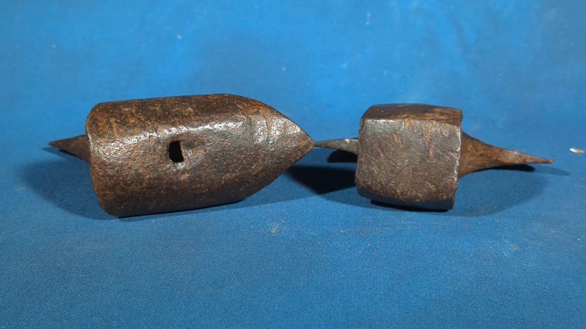Pair of Antique Iron Axe Heads